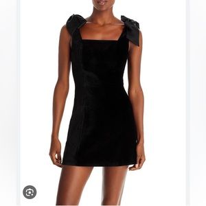 Alice + Olivia Maryann Tie-Shoulder Mini Dress